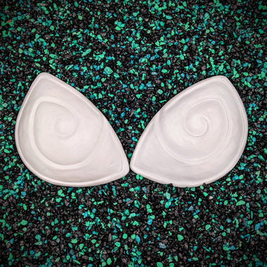 Blank plastic fake faux shell set from IDfabrications ID Fabrications for cosplay DIY crafting mermaid tops and merfolk accessories shells bra mermaidtop siren Cut nautilus shell metal armor seashell Koralia