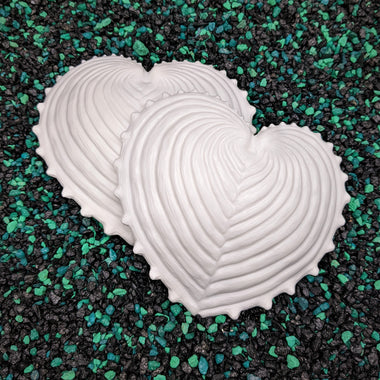 Blank plastic shell set from IDfabrications ID Fabrications for cosplay crafting mermaid tops and merfolk accessories Heart Cockle Shell Set