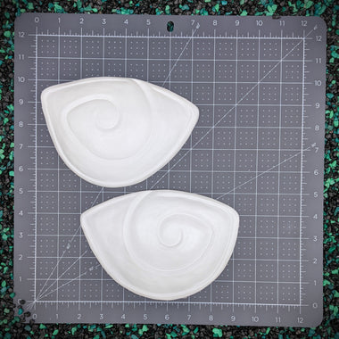 Blank plastic fake faux shell set from IDfabrications ID Fabrications for cosplay DIY crafting mermaid tops and merfolk accessories shells bra mermaidtop siren Cut nautilus shell metal armor seashell Koralia