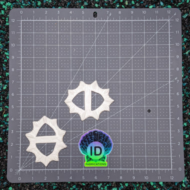 Blank plastic shell set from IDfabrications ID Fabrications for cosplay crafting mermaid tops and merfolk accessories Buried Below crown base siren deep water collection buckle set