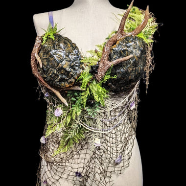 Blank plastic shell set from IDfabrications ID Fabrications for cosplay crafting mermaid tops and merfolk accessories Turtle Shell horns antlers fresh water mermaid top