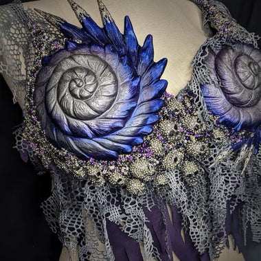 Blank plastic shell set from IDfabrications ID Fabrications for cosplay crafting mermaid tops and merfolk accessories Cartoon Shell Set Horned Shell Set Spines spikes