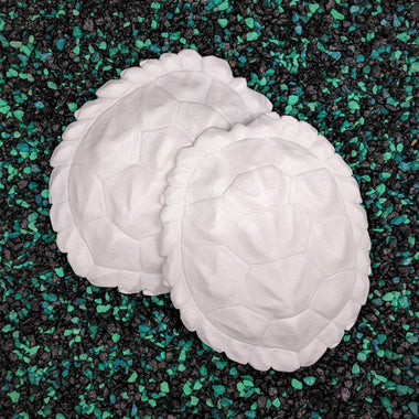Blank plastic shell set from IDfabrications ID Fabrications for cosplay crafting mermaid tops and merfolk accessories Turtle Shell