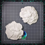 blank faux hibiscus flower set plastic shell set for mermaid top and craft by IDfabrications