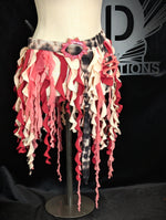 Seaweed Skelp Belt -Coral - Swimmable Costume Belt with Handcrafted Buckle & Skirt Hike