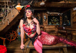 Instagram's Trumermaid in IDfabrications tiki monster mermaid mashup top at Hell or High Water Tiki Bar