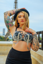 Model Aiden_AdoreModel in IDfabrications Burlesque Spider top photographed by @Darksidetjx