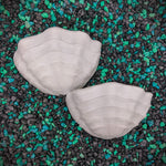 Small Clam Shell Set guppy mermaid tops mermaid top shells Blank plastic shell sets from IDfabrications ID Fabrications for cosplay crafting mermaid tops and merfolk accessories seashells fake shells