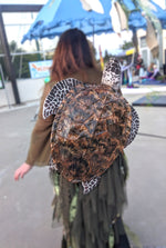 Sea Turtle Back Pack ID fabrications painted to look like a green sea turtle  at California Mermaid Convention's Bubble Ball