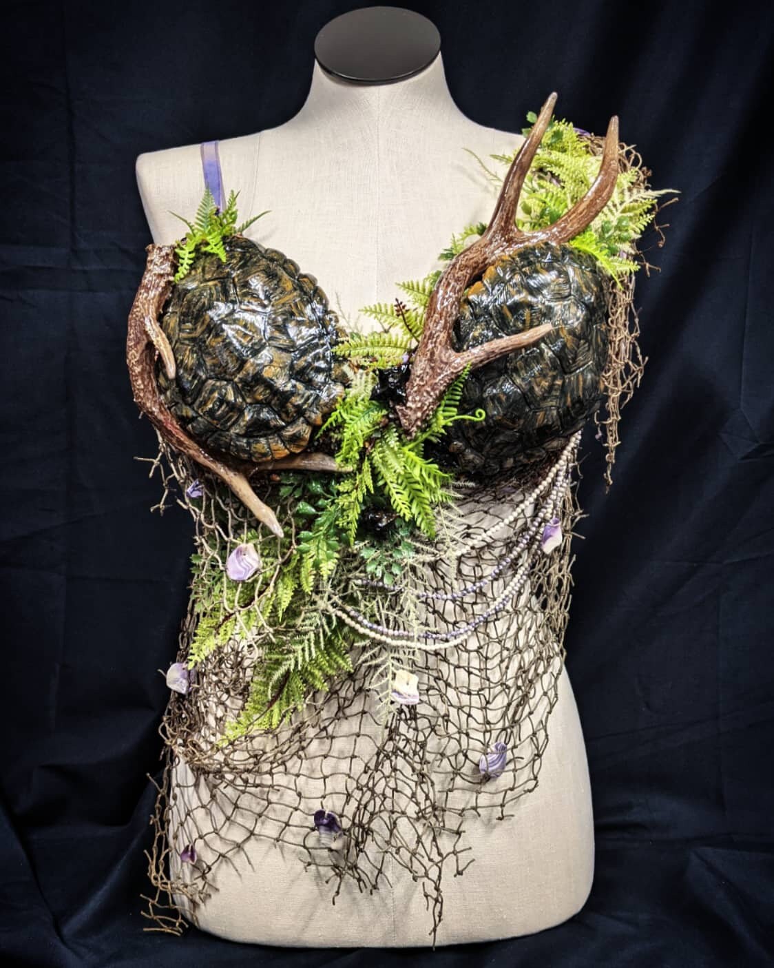 Blank plastic shell set from IDfabrications ID Fabrications for cosplay crafting mermaid tops and merfolk accessories Turtle Shell mermaid top fresh water antlers horns