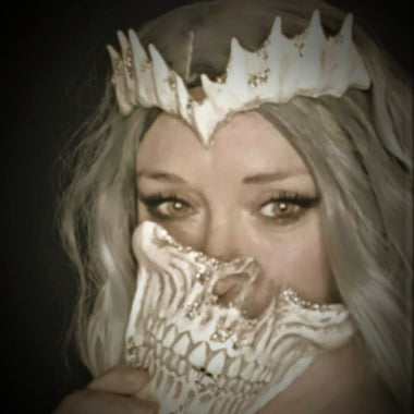 Blank plastic shell set from IDfabrications ID Fabrications for cosplay crafting mermaid tops and merfolk accessories Horned Crown base spiny spines Skeleton Mask halloween costume