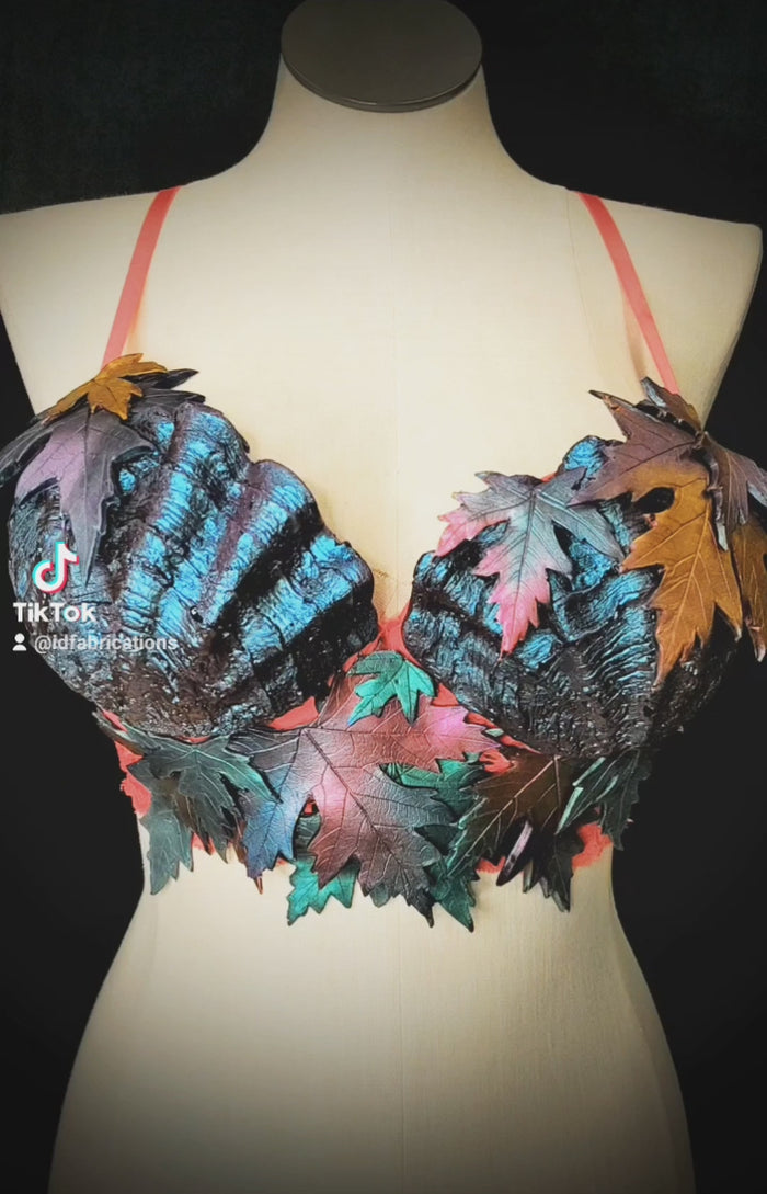 Custom Autumn Leaves Silicone Shell Top