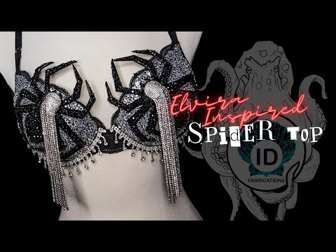 Burlesque Syle Spider Top made with IDfabrications Large Spiders tutorial video